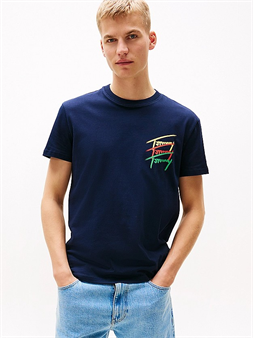 Tommy Jeans Camiseta con logo gráfico en la espalda para hombre